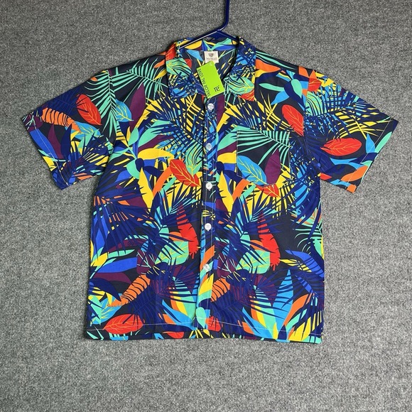 Other - Tailor Pal Love Colorful Hawaiian Shirt Mens Large Button‎ Up Short Sleeve